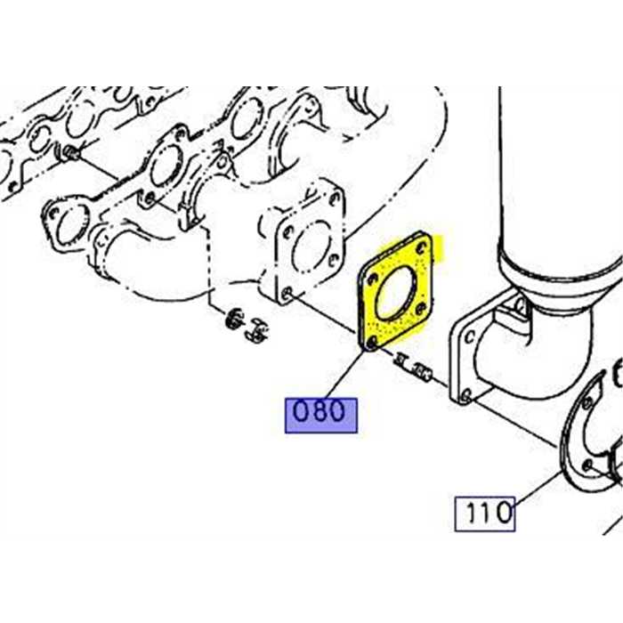 Joint échappement pot carré 1 sortie 4vis, 15263-12370, 1526312370