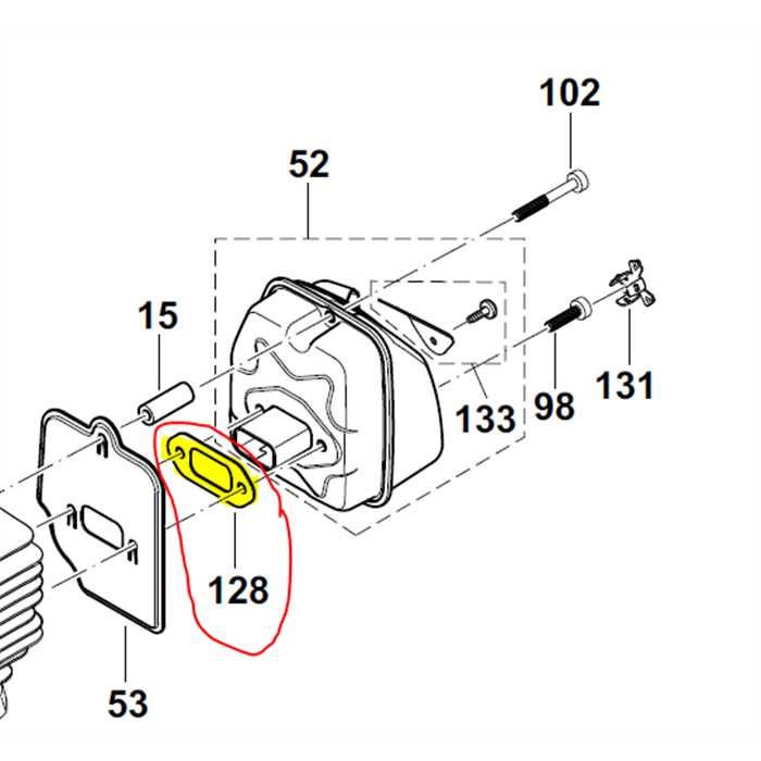 Joint échappement Dolmar PS6100 - PS6400 - PS7300 - PS7900, 395174120, 965.531.130, 395.174.131, 965531130, 395174131, 346876-4