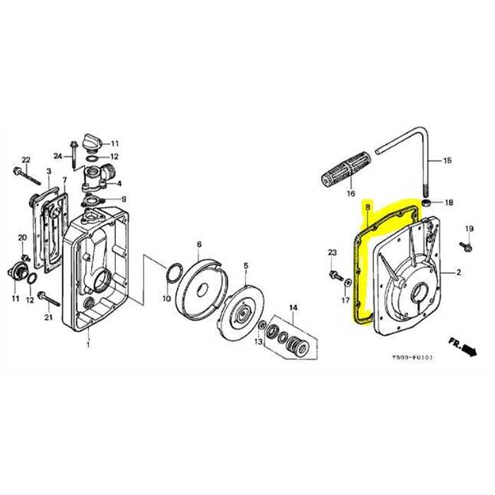 Joint de boitier pompe a eau wb15 wa15, 78112-YB0-003