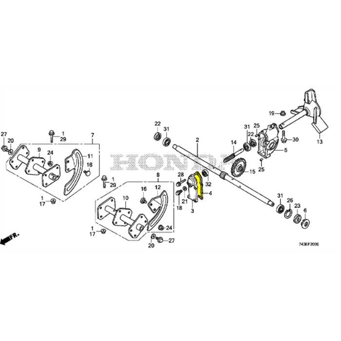 Joint de transmission de ramasseuse HONDA HSs655, 71212-743-640