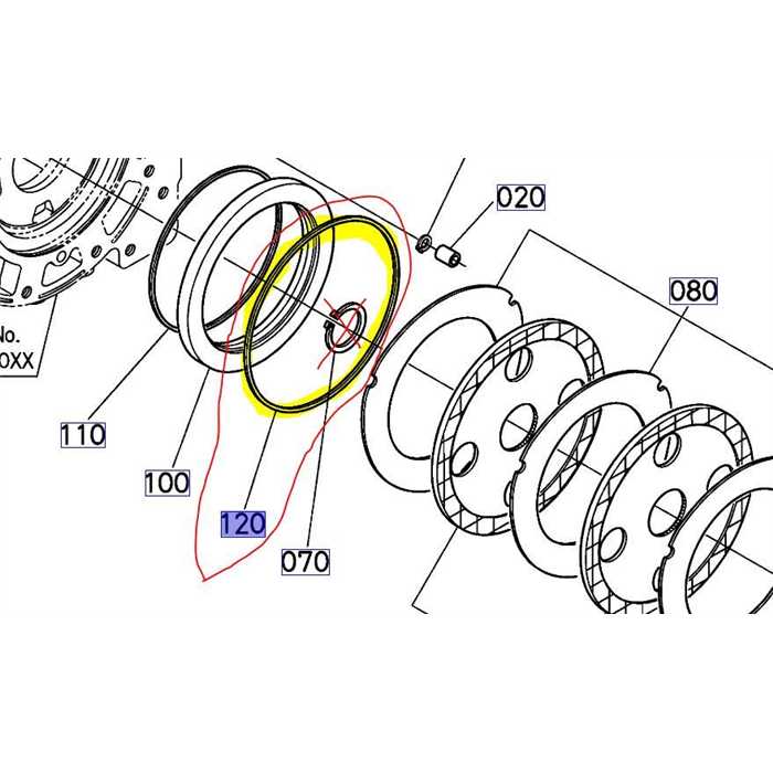 Joint plaque disque de frein KUBOTA série M, 3C081-6563-0, 3C08165630