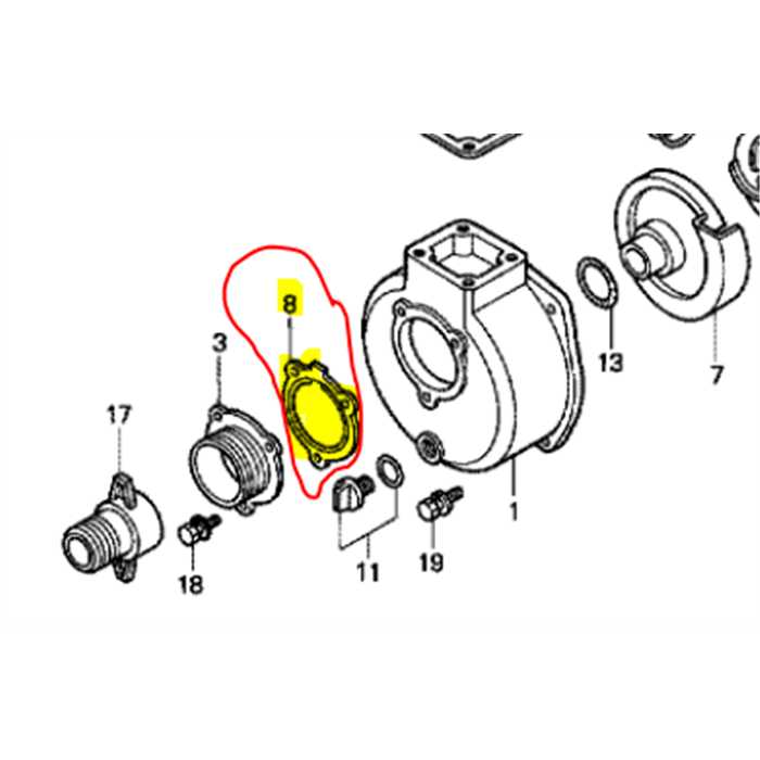 Joint admission pompe a eau HONDA, 78110YE5003, 78110-YE5-003