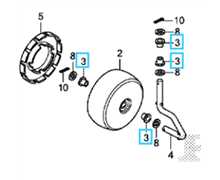 Bague de roue avant HONDA Miimo, 44714-VP7-003, 44714-VP7-003, buselure roue miimo, 44714VP7003