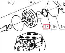 Joint de pompe hydraulique ETESIA H124D, 29956, ET29956