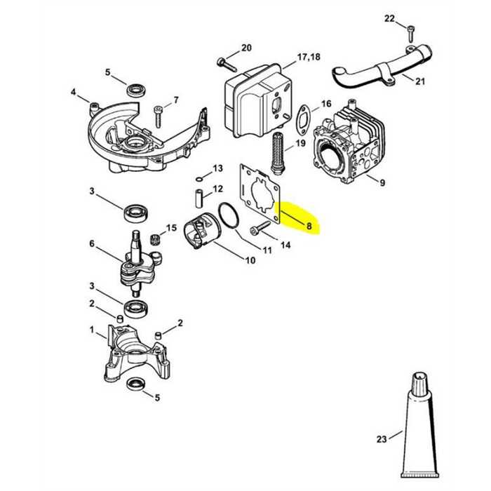 Joint de cylindre Stihl HS82, 4237 029 2301, 42370292301