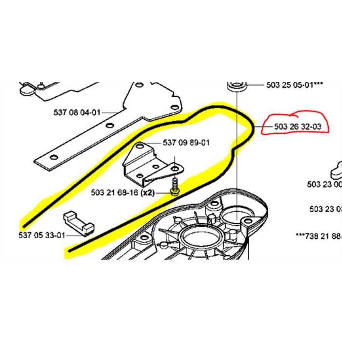 Joint carter de renvoi taille-haies Husqvarna 326HS**-325hd**, 503263203, 5032632.03