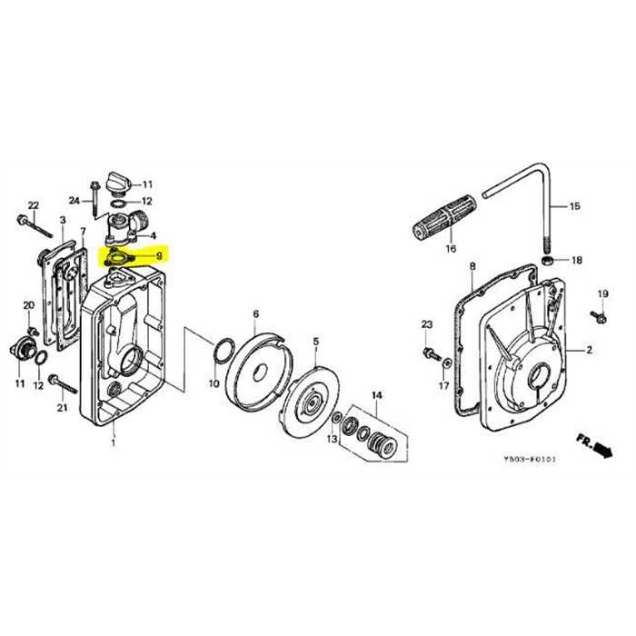 Joint d'issue pompe Honda WB10 - obsolete , 78114-YB0-710