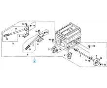 Kit brouette 2 roues groupe HONDA eg-em 3600-4500-5500, KIT BROUETTE HONDA, 06710-Z22-A40ZA, KITBROUETTEHONDA