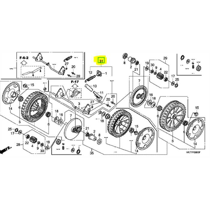 Kit essieu arr. HRX426, 06423-VK8-B50