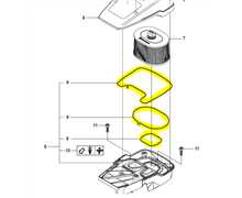 Kit joint filtre a air Husqvarna K970, 525617004, 5256170.04