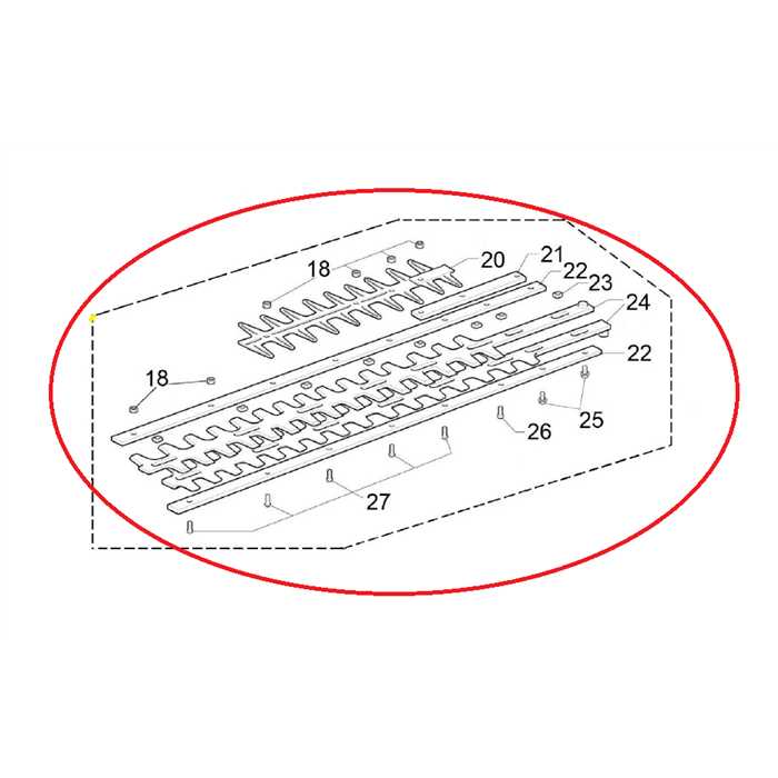 Kit lamier complet 750mm ACTIVE h23ts-h24ts, 22771, AC22771