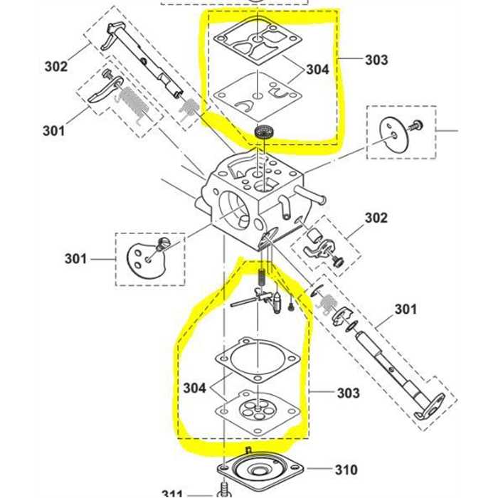 kit membrane dolmar ps35, 195 153 510, 195153510, rb199, rb-199