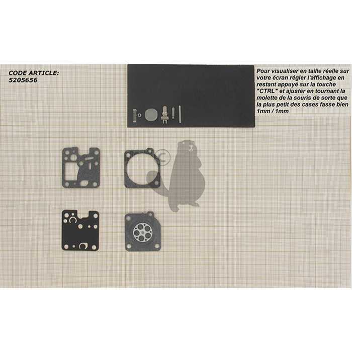 Kit de réparation carburateur adaptable ZAMA monté sur ECHO souffleurs ES230 ES231 PB230 PB231 et, 5205656, 520-5656