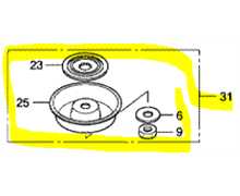 Kit rondelles de lame UMK425, 80091-VJ5-003, 06812-VJ5-000HE