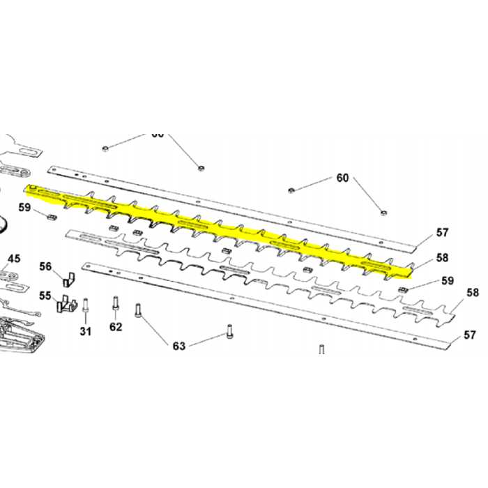 Lame de taille-haies 750 mm ACTIVE 23ts75, 36438, AC36438, AC36209, 36209, AC-36438