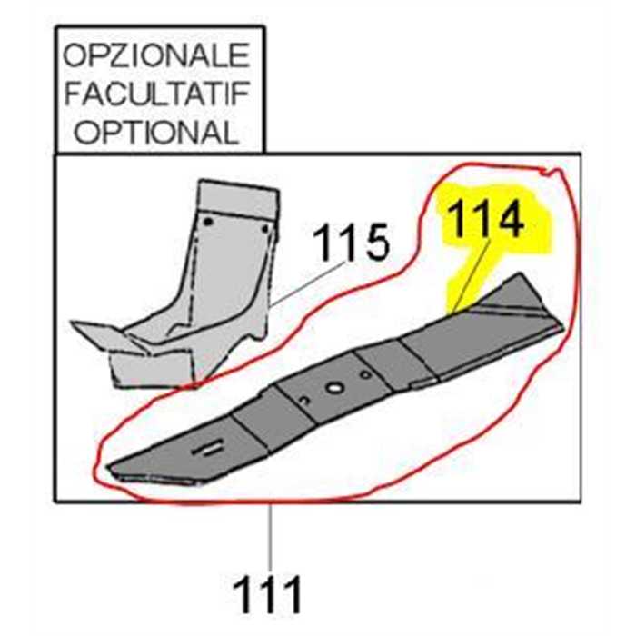 Lame tondeuse ACTIVE série 5450 bbc - mulching, 50464, AC50464