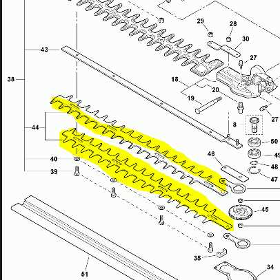 Lame taille-haies multifonction.SBA AH2422 Shindaiwa à la pièce, 18500-50102, X411-001151, 1850050102, SIX411001151