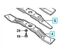 Lame inférieure mulching HRM536 HRM535 pour vf0-h50, VF0-H50, 72511-VF0-H50