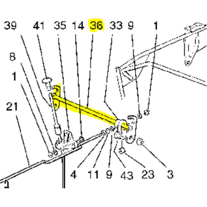 Barre verouillage de bac HF2213-HF2218 ancien modèle, CG82000355H0, CG82000351H0