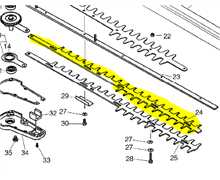 LAME SUPPERIEURE TAILLE-HAIES ECHO HC2300 HC30EWS, 69701007361, 1802488, 180-2488, 697010-07361