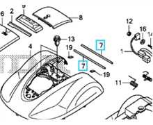 Barre couvercle HONDA Miimo, 63305-VP7-000