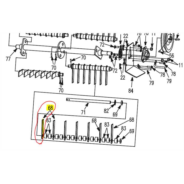 Lame de scarificateur GTM GTV500 a la pièce, 01035R203002L, MZK01035R203002L