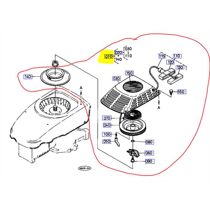 Lanceur complet KUBOTA W5019-W5021, 1268261010, 12682-6101-0