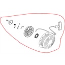 Lanceur complet Pramac px4000 - 2 cliquets métal plat, 40521, PA40521