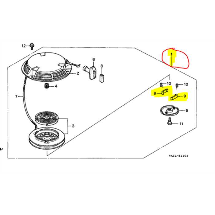 LANCEUR COMPLET HONDA HR1950-HR2150 - 2 CLIQUETS METAL PLAT, 28400ZE6T02, 5105813, 510-5813, 28400-ZE6-T02, 30270425