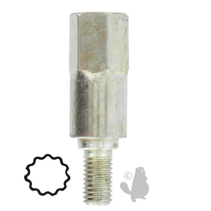 ADAPTATEUR POUR RENVOI D ANGLE UNIVERSELLE DEB 11 CANNELURES, 1602052, 160-2052