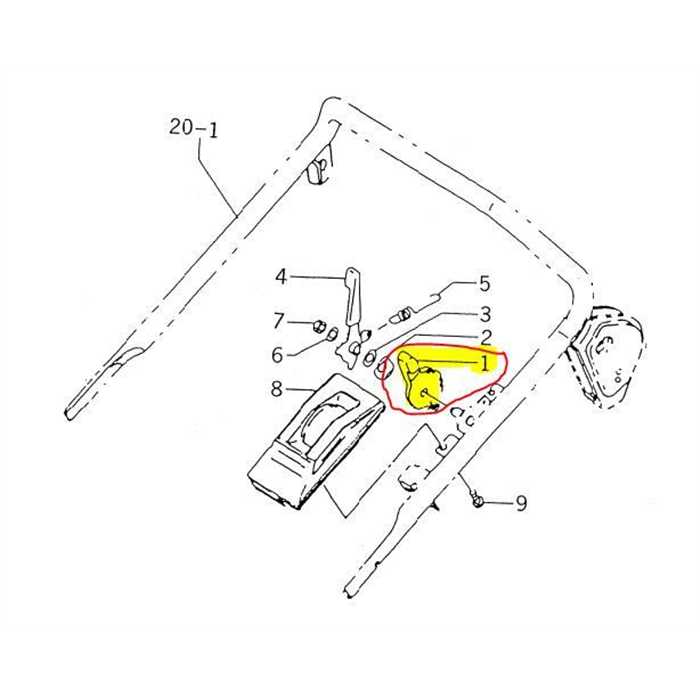 Levier de commande de gaz ISEKI SW, 250051001110, 2500-510-011-00