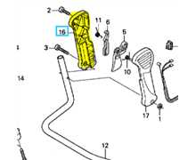 Poignée commande de gaz droit HONDA UMK425 UMK435, 80108VJ5003, 80108-VJ5-003