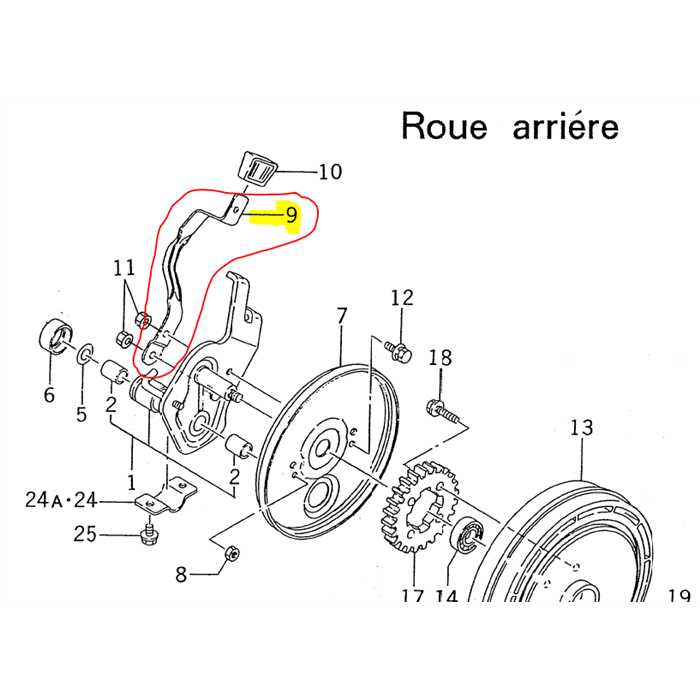 Levier réglage hauteur de coupe arrière ISEKI SW621, 250037601320, 2500.376.0132.0