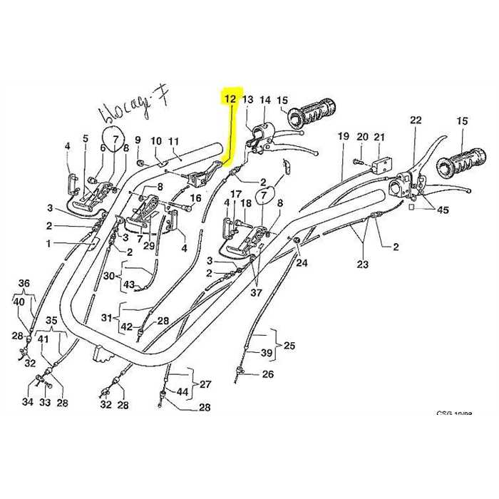 Levier de gaz Nibbi MK7, YN2803650