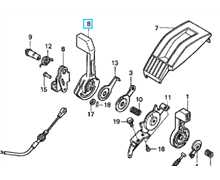 Levier de changement orange hydrostatique HONDA, 54311-VE0-J50