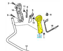 Poignée commande de gaz gauche HONDA UMK425 UMK435, 80109-VJ5-003