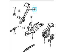 Levier sélection vitesse 1-2 HONDA HR194-214-216, 54311VA3800, 54311-VA3-800