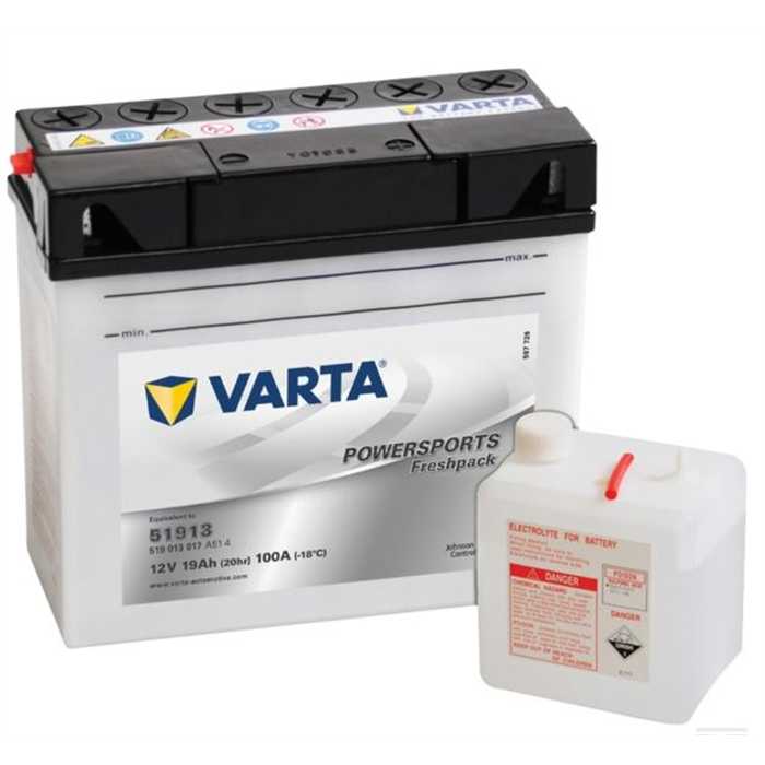 Batterie Varta FRESHPACK 12v 19ah L186 l82 h171 +droite, 519013017A514