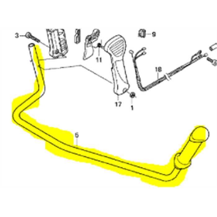 Manche double HONDA UMK425 - UMK435, 80014VK5003, 80014-VK5-003