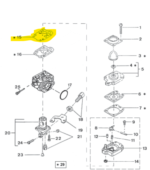 Membrane carburateur Active 4.0, 20246, AC20246