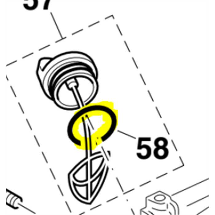 O-ring bouchon de réservoir huile Dolmar 111 115 ps52, 963 100 050, 963100050