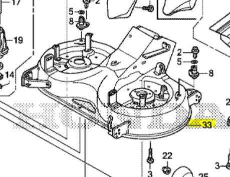 Pateau de coupe nu tracteur honda hf2622, 76110VK1E11