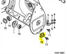 Patin de fraise a neige HONDA, 76153-736-010