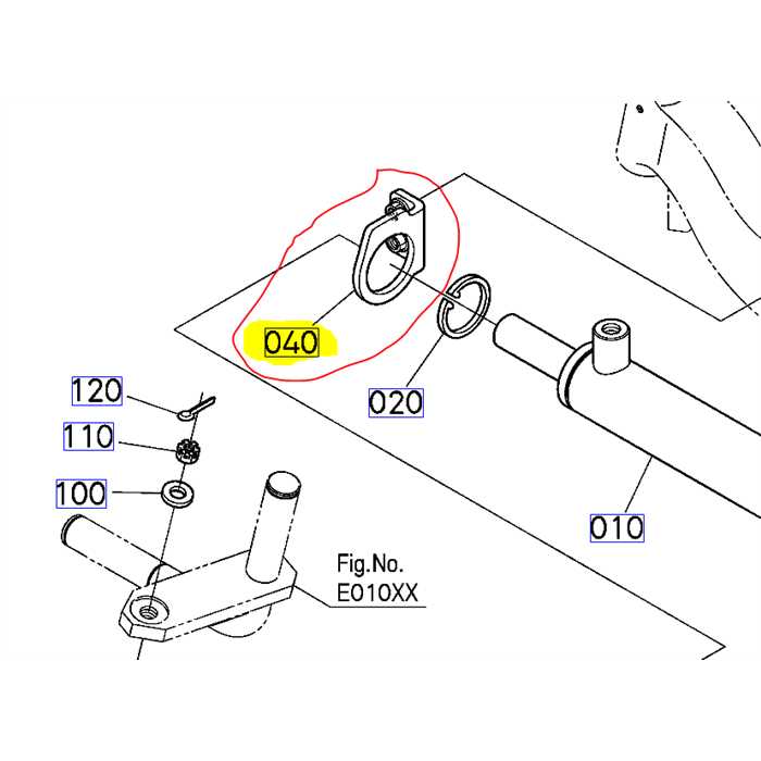 Patte support cylindre de direction côté droit KUBOTA G23, K206316634, K2063-1663-4