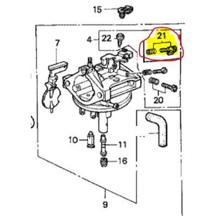 Jeu de vis de réglage carburateur HONDA G-GCV, 16016ZG0W00, 16016-ZG0-W00