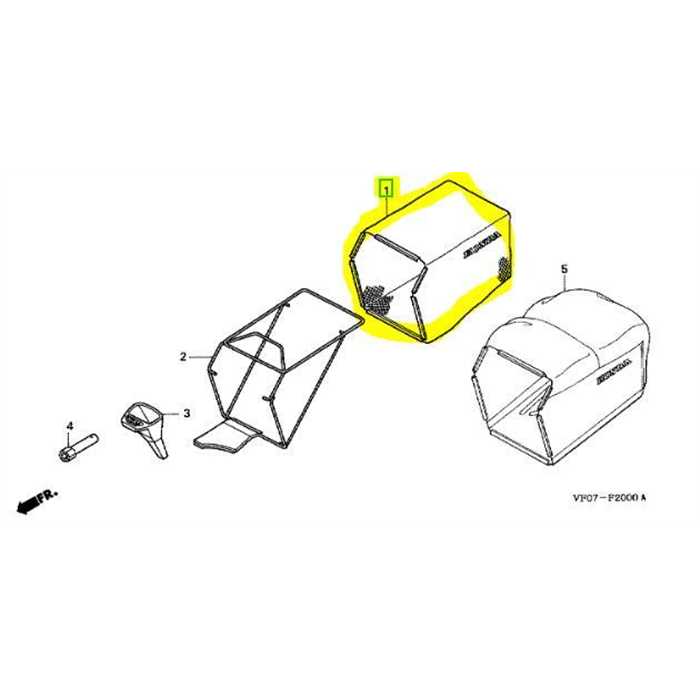 Toile de bac tondeuse Honda HRD536CTX, 81320-VF1-023