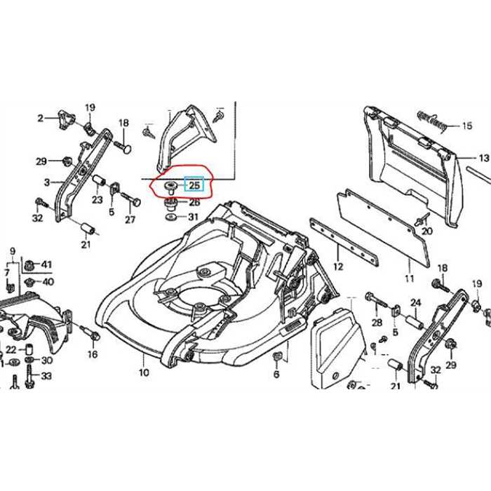 Entretoise support moteur HONDA HRB476 série CSD, 91651VE0750, 91651-VE0-750