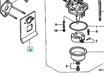 joint de carburateur gv100 HONDA plus disponible, 16221-ZL1-010