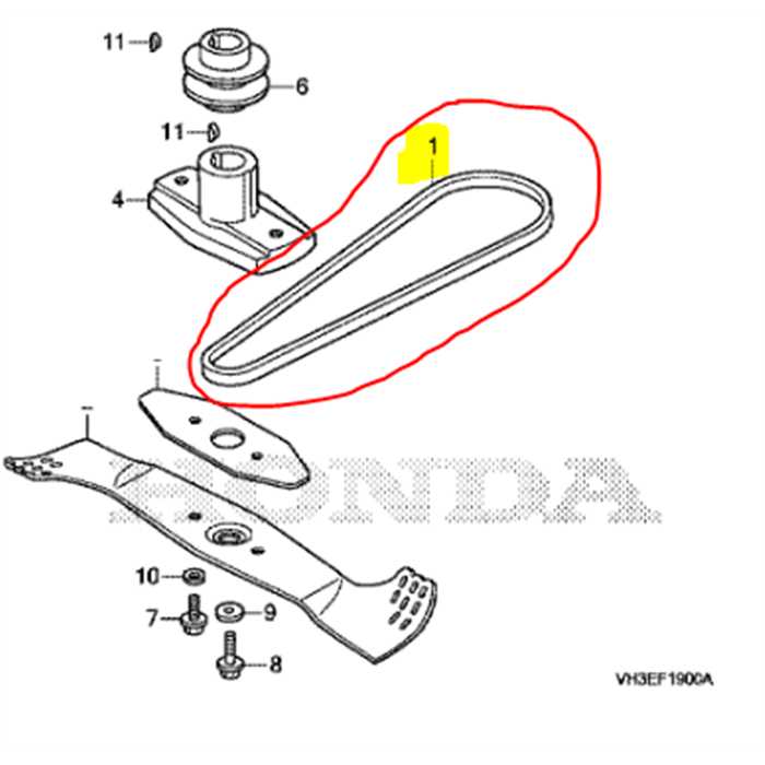 Courroie trapezoidale HRX426-HRG466 Z30.5, 22431VK7750, 22431-VK7-750