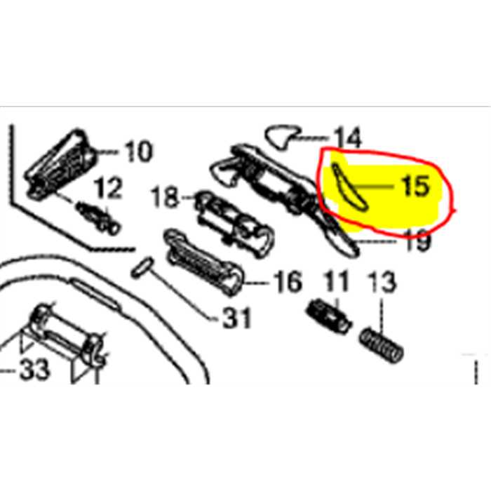 Caoutchouc collant gauche poignée smartdrive HONDA série vk-vy, 54426VL0L00, 54426-VL0-L00